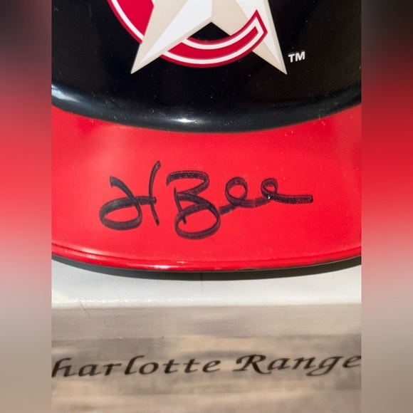 MLB Authentic Autographs,Félix Pie & Hank Blalock,2 Minor League Mini Helmets - Picture 11 of 11